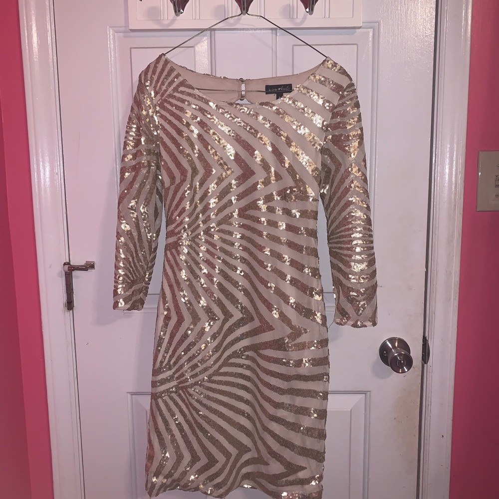 Gold Sequined Dress